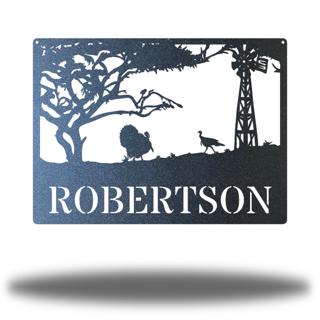 Turkey Scene Monogram