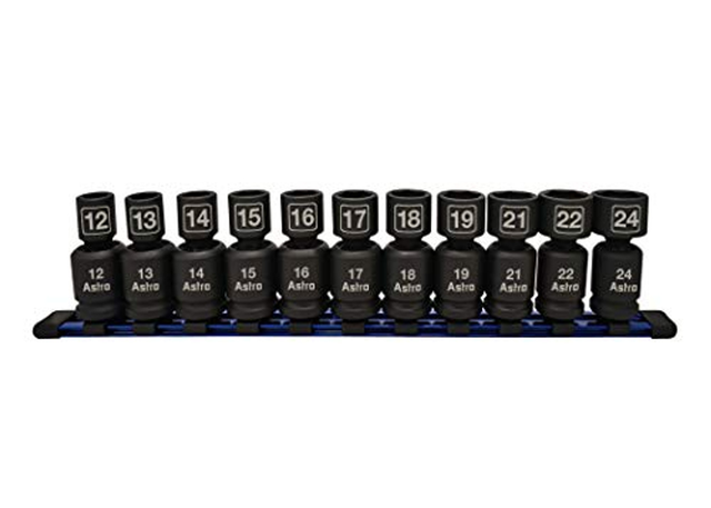 Astro Pneumatic 11-Piece 1/2" Drive Nano Pinless Universal Sockets (78244)