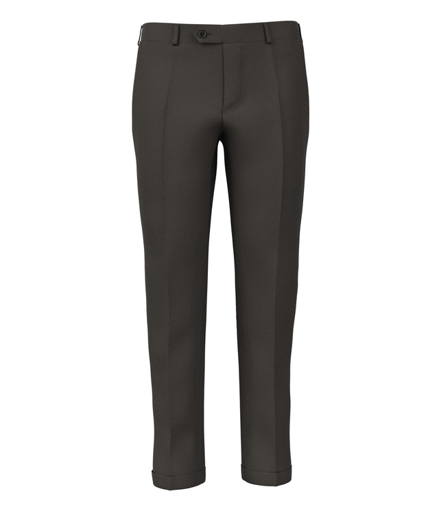Pantalon Sur Mesure pour Homme en twill de laine marron