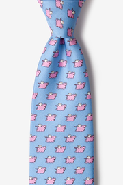 When Pigs Fly Light Blue Tie
