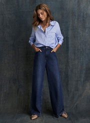 Dark Indigo Super Soft Wide Jeans