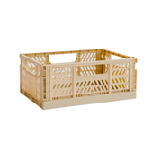 modern folding crate - sand - 2 sizes available