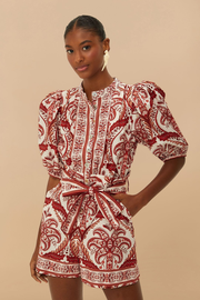 Off-White Tropical Cameo Organic Cotton Romper