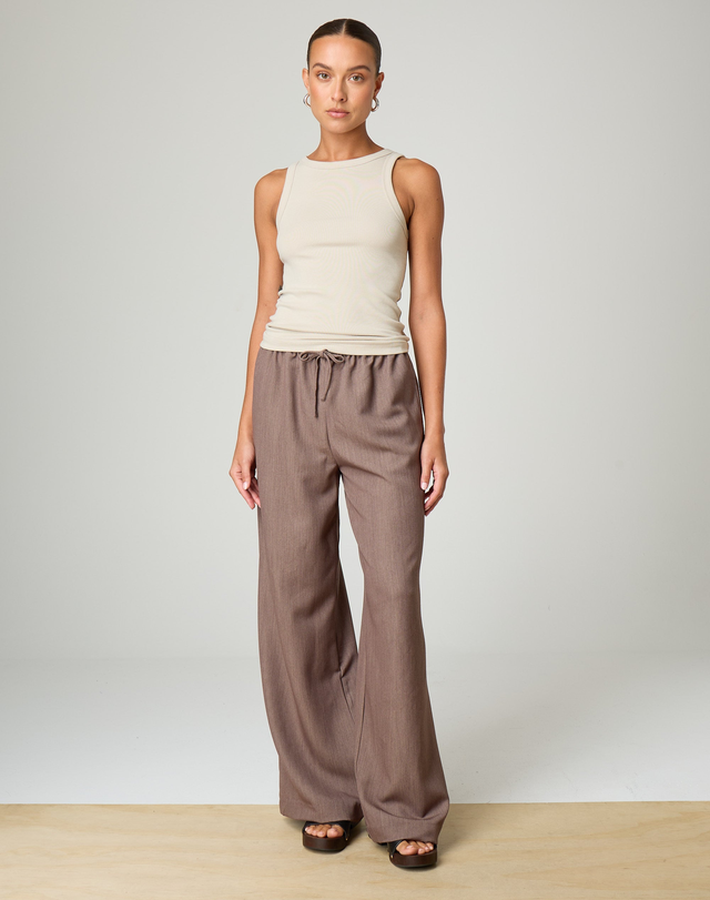 Tie Waist Wide Leg Pants