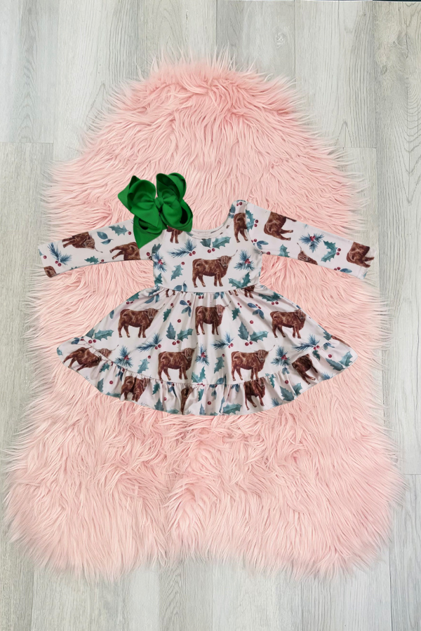 Holly Highland Cow Dress
