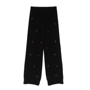 Iconic embroidered trousers in cashmere