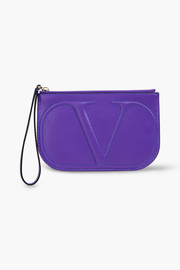 VLOGO leather pouch - purple - One Size