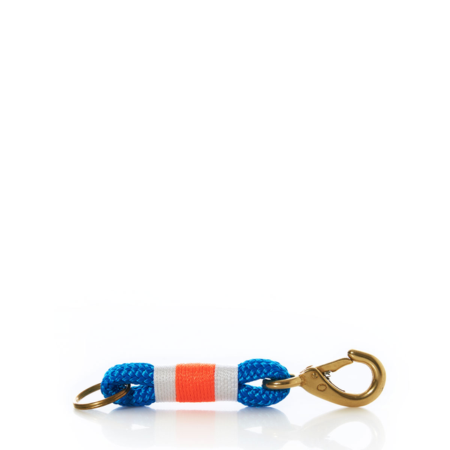 Fisherman's Rope Keychain-Blue/Orange