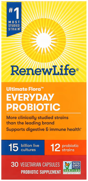 Ultimate Flora Everyday Care Probiotic 15 Billion, 30 Delayed Release Vegan Caps
