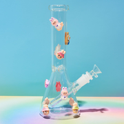 Monsters Labubu Charm Applique Glass Bong