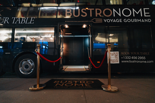 Double-Decker Bus Six-Course Dinner and Tour for Two with Bustronome