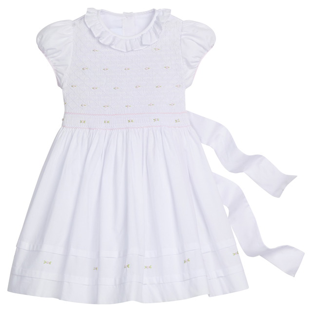 Smocked Claiborne Dress - Rosebuds