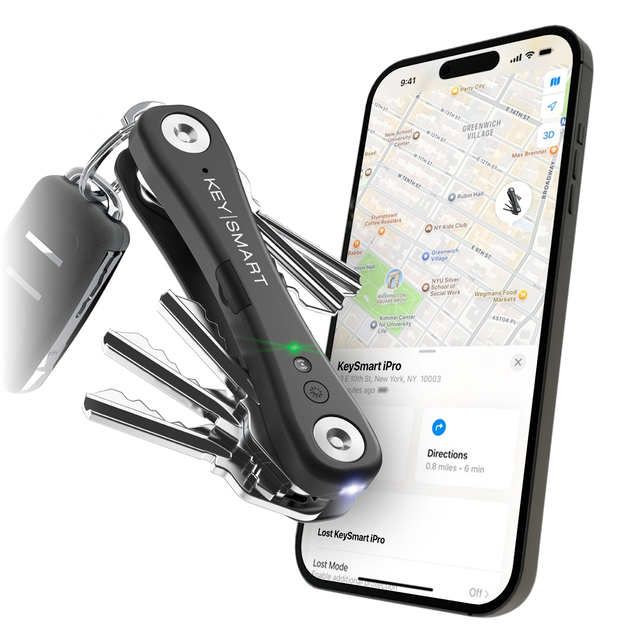 KeySmart® iPro | Works With Apple Find My Network | Holds Up to 14 Keys