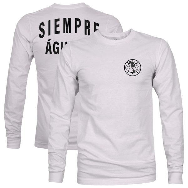 Club America 1863FC Back Team Arch Long Sleeve T-Shirt - Gray