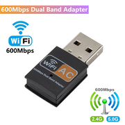Wholesale Usb Wifi Adapter 600mbps 2.4ghz 5ghz Wifi Antenna Dual Band 802.11b/n/g/ac Mini Wireless Network Card Receiver black From China