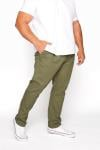 BadRhino Big & Tall Khaki Green Elasticated Waist Chinos
