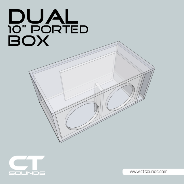 Dual 10 Inch Ported Subwoofer Box Design
