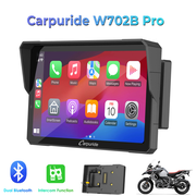 Carpuride W702B Pro/W502B Pro Motorcycle Stereo with Intercom, Compass, Barometer, & Navigation Bracket Compatibility