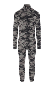 Baselayer Unisex Camo Jumpsuit Grey