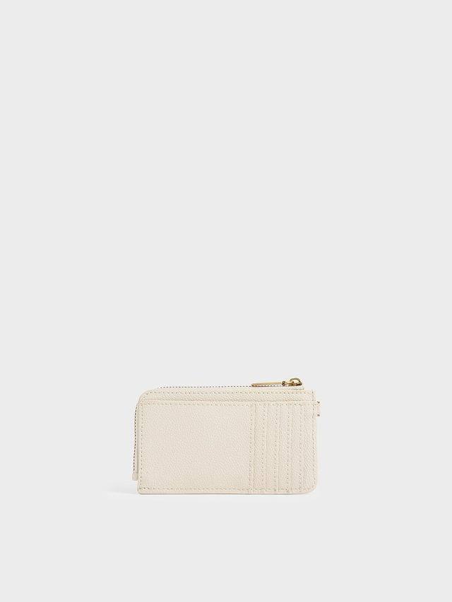 Cream Dixie Multi-Slot Wristlet Card Holder | CHARLES & KEITH