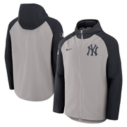 Men's New York Yankees Nike Gray/Navy Authentic Collection Raglan Performance Full-Zip Jacket