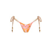 Trio Ring Cheeky Tie Bikini Bottom - Wild Skies