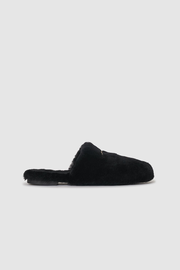 ANINE BING Shearling Mules - Black