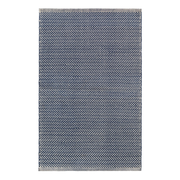 Herringbone Handwoven Indoor/Outdoor Rug | Navy/Ivory