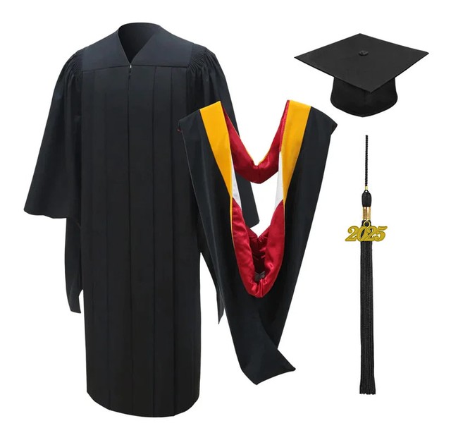 Deluxe Masters Academic Cap, Gown & Hood