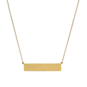 Yellow Gold Engravable Nameplate Necklace