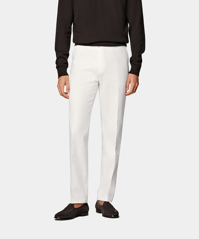 Off-White Slim Leg Straight Chinos