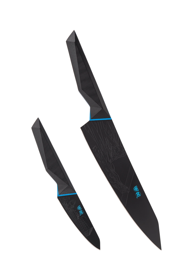 2 Piece Set | 8" Chef's Knife & 3.75" Paring Knife | BATMAN™ Shadow Black Edition | Dalstrong ©