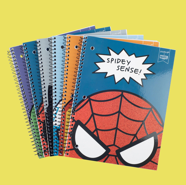 Yoobi x Marvel Character 1 Subject College Ruled Spiral Notebooks, 6 Pack