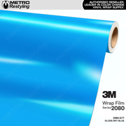 3M 2080 Gloss Sky Blue Vinyl Wrap | G77