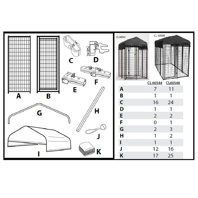 Lucky Dog® Uptown / Studio / Villa Kennel Parts