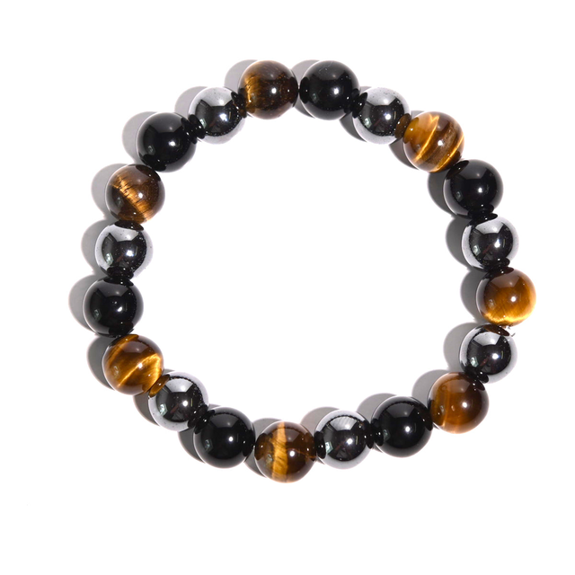 GROUNDED LUCK BRACELET - Tiger's Eye / Hematite / Obsidian