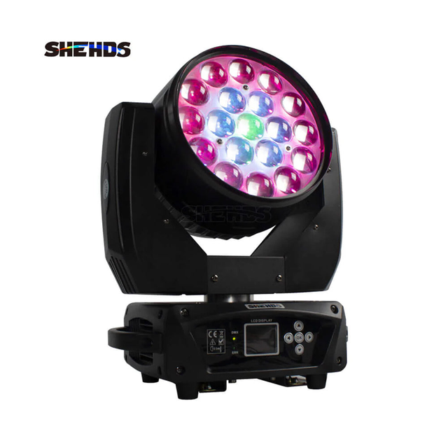 LED Moving Head 19x15W RGBW Wash/Zoom Stage Lights for Church Theater