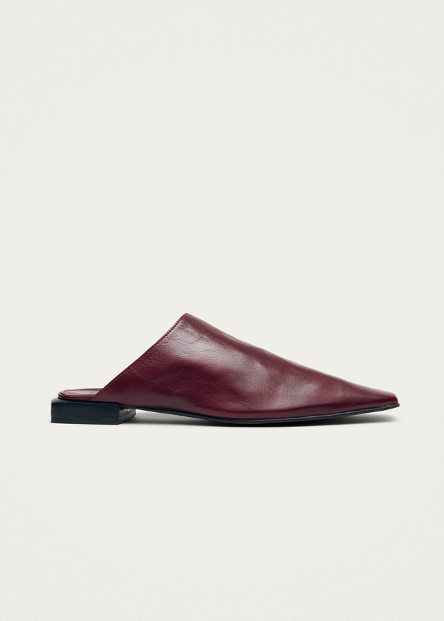 Noe Rift Burgundy Leather Mules