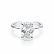 3 ct. Oval Diamond Solitaire Ring in 14k White Gold