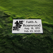 Grey Granite Headstone 16inches x 8inches x 3inches