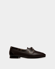 Plume Moccasin in Dark Brown Leather