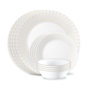 Corelle® Hushed Lines 12-piece Dinnerware Set, Service for 4