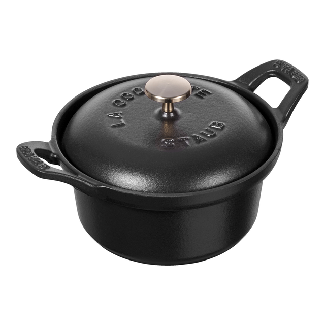 Staub Specialities 500 ml cast iron round La coquette, black