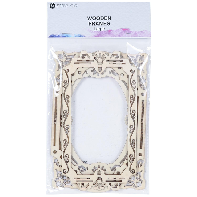 Pack of Three Art Studio Wooden Frames Large | Wilko