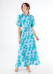 Charlotte Gown Mint Rose Vine Organza