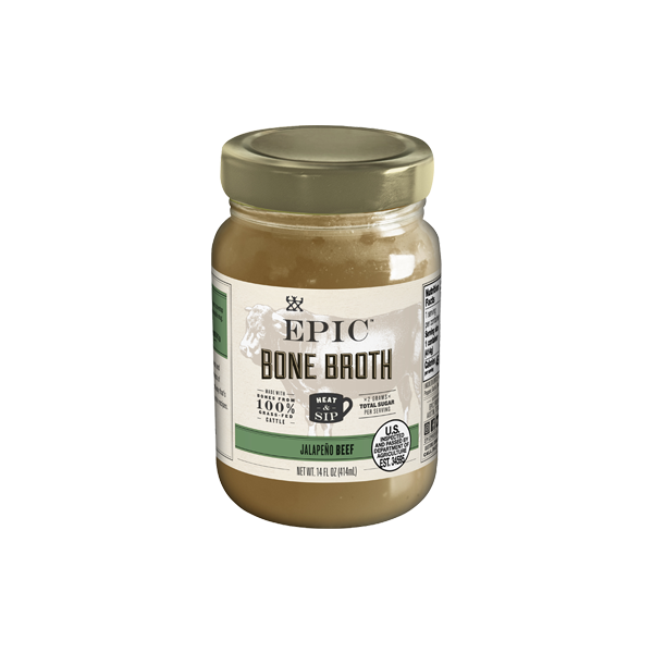 Beef Jalapeño Sea Salt Bone Broth (1) 14OZ Jar