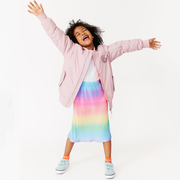 Customizable Nylon Bomber Jacket - Blush