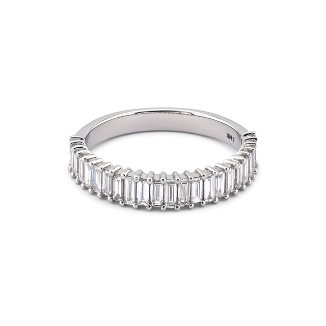 LAB-Created Diamond Up and Down Baguette Ring