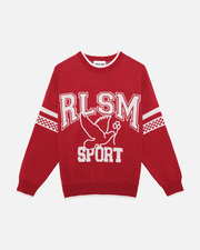 SSS REALISM SPORTY LINES KNIT SWEATER RED