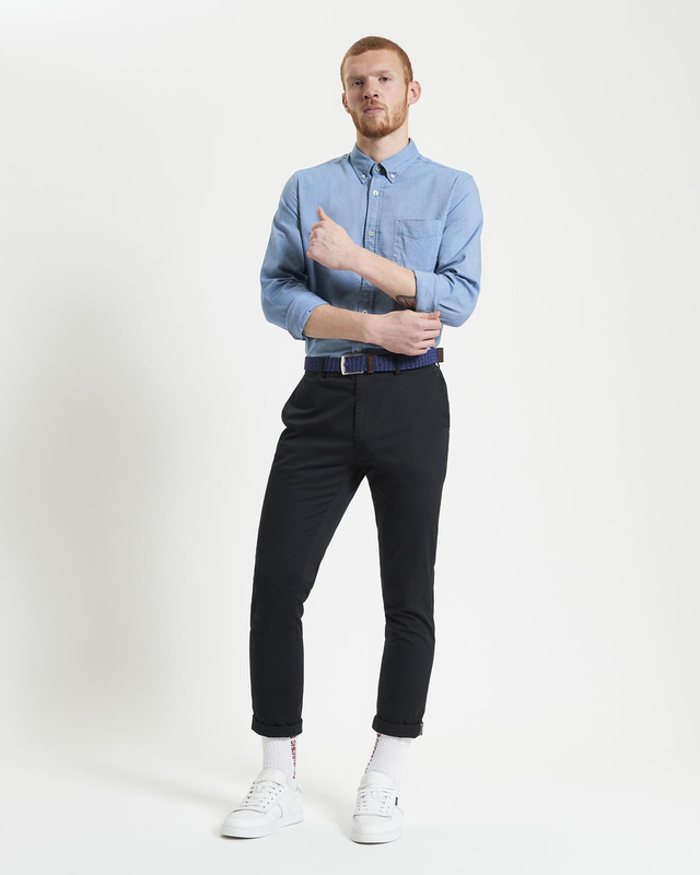 Long Sleeve Signature Oxford Shirt in Airforce